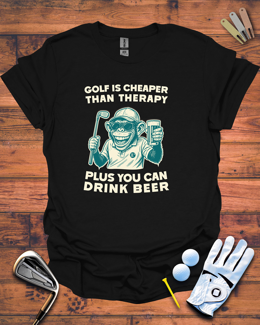 Golf Is Cheaper Than Therapy: Unisex Softstyle T-Shirt, Funny Golf Gift T-Shirt