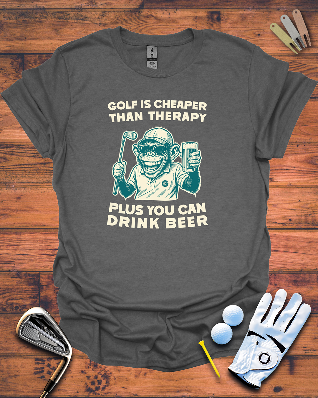 Golf Is Cheaper Than Therapy: Unisex Softstyle T-Shirt, Funny Golf Gift T-Shirt