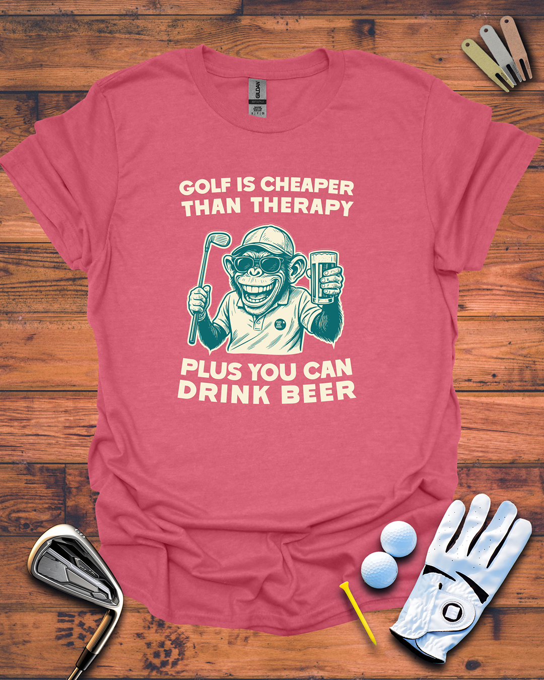 Golf Is Cheaper Than Therapy: Unisex Softstyle T-Shirt, Funny Golf Gift T-Shirt