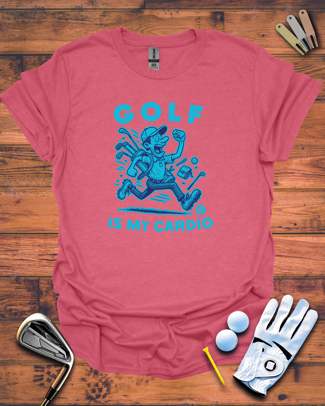 Golf Is My Cardio: Unisex Softstyle T-Shirt, Funny Golf Gift T-Shirt