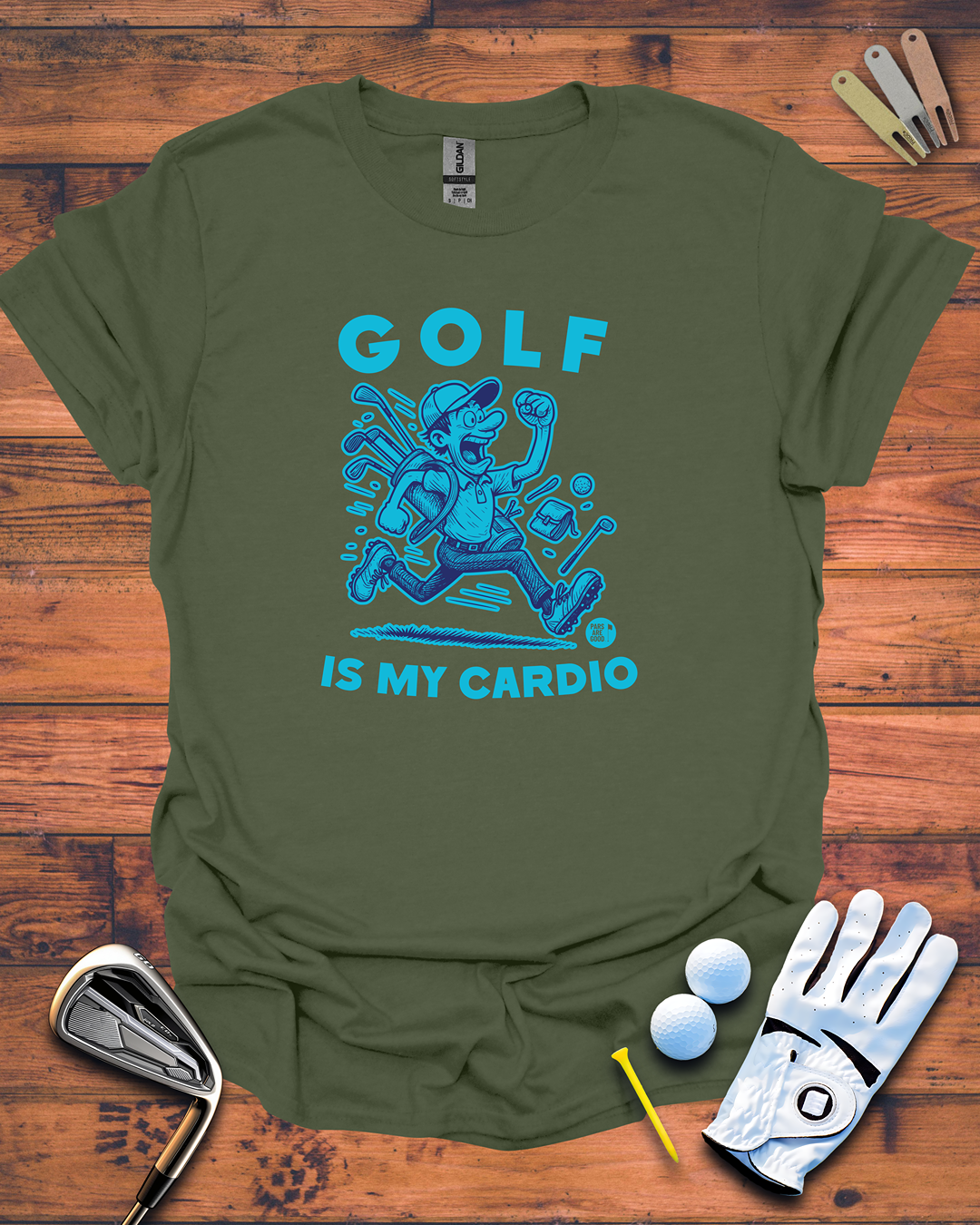 Golf Is My Cardio: Unisex Softstyle T-Shirt, Funny Golf Gift T-Shirt