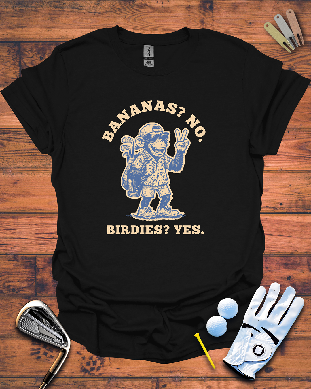 Bananas? No. Birdies? Yes.: Unisex Softstyle T-Shirt, Funny Golf Gift T-Shirt