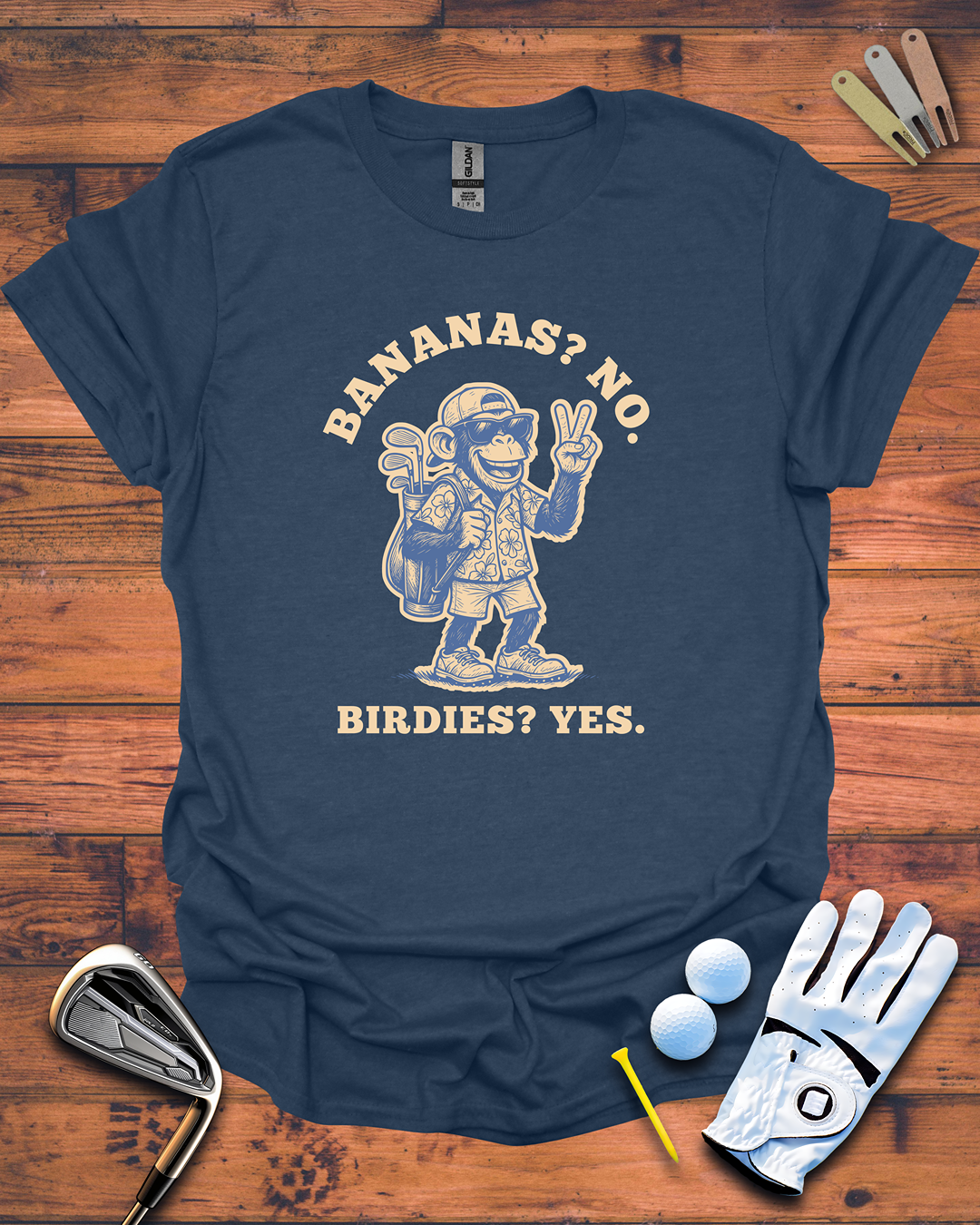 Bananas? No. Birdies? Yes.: Unisex Softstyle T-Shirt, Funny Golf Gift T-Shirt
