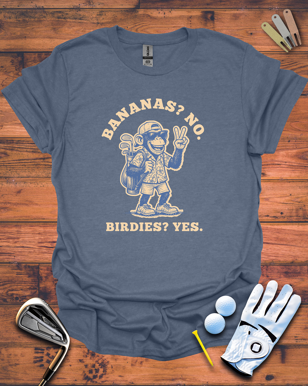 Bananas? No. Birdies? Yes.: Unisex Softstyle T-Shirt, Funny Golf Gift T-Shirt