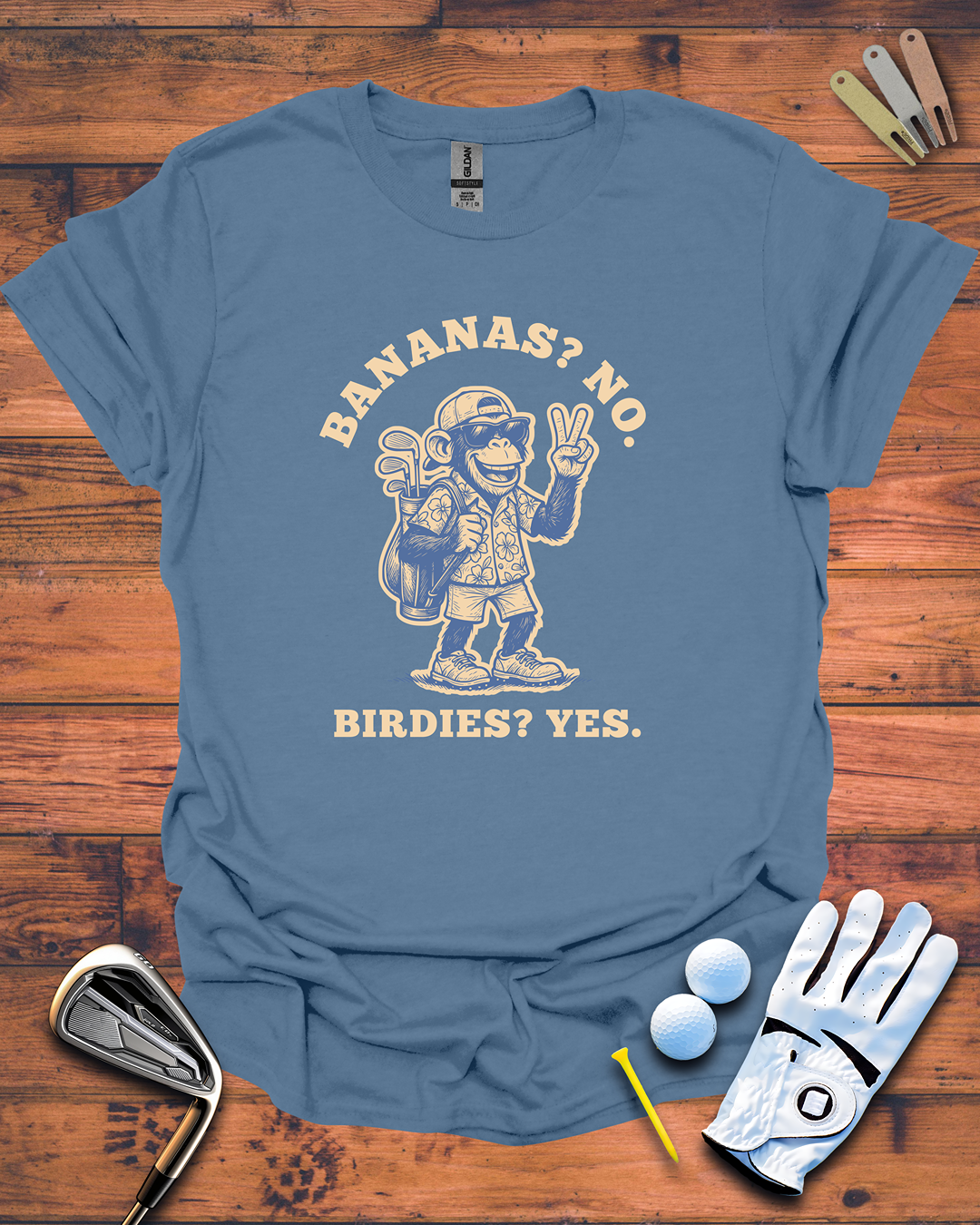 Bananas? No. Birdies? Yes.: Unisex Softstyle T-Shirt, Funny Golf Gift T-Shirt