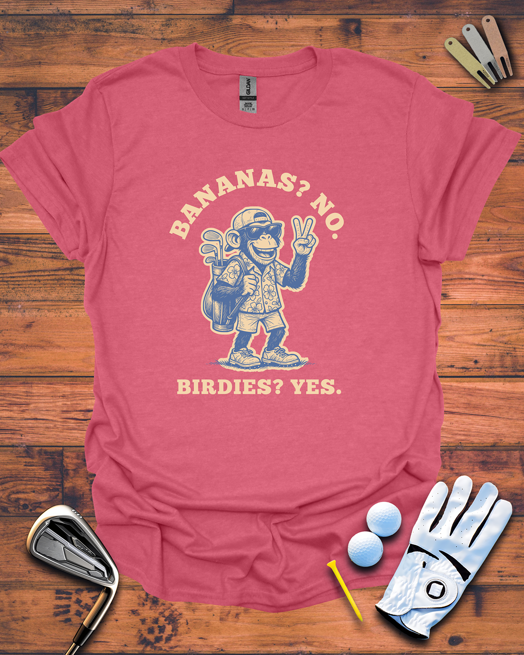 Bananas? No. Birdies? Yes.: Unisex Softstyle T-Shirt, Funny Golf Gift T-Shirt