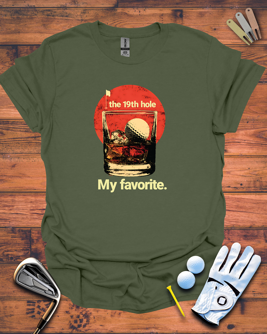 The 19th Hole. My Favorite: Funny Golf Gift T-Shirt