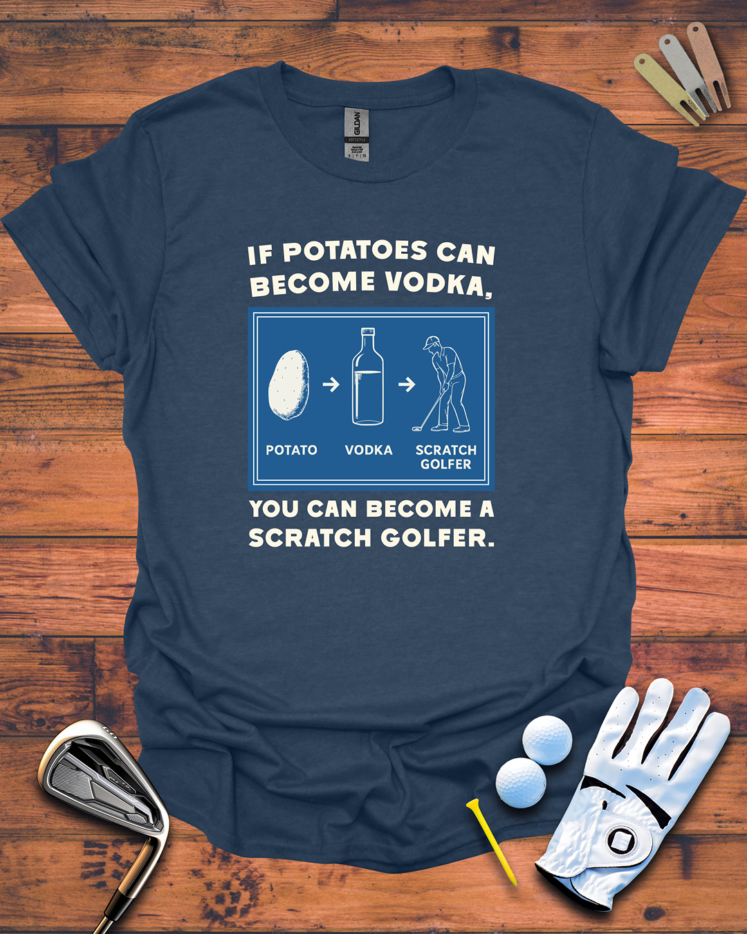 Scratch Golfer T-Shirt, Funny Golf Gift T-Shirt