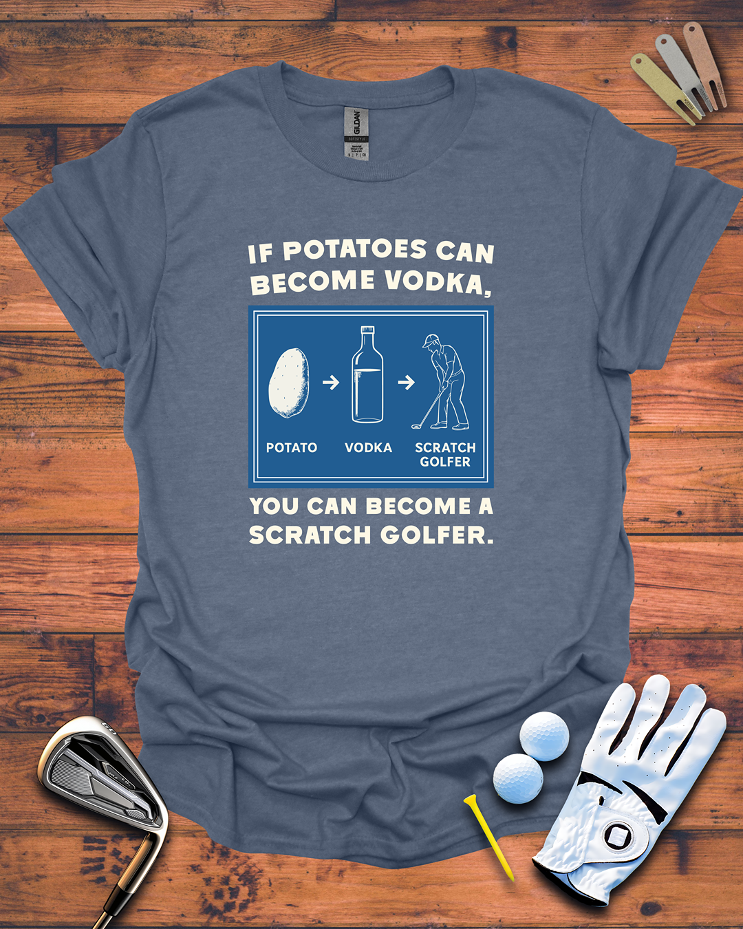 Scratch Golfer T-Shirt, Funny Golf Gift T-Shirt