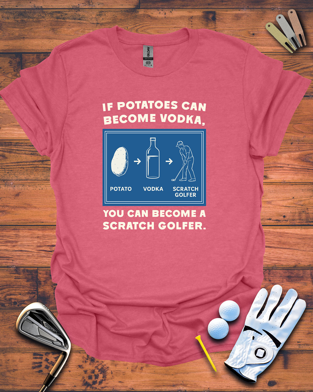 Scratch Golfer T-Shirt, Funny Golf Gift T-Shirt
