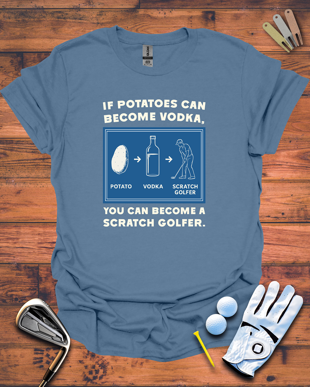 Scratch Golfer T-Shirt, Funny Golf Gift T-Shirt