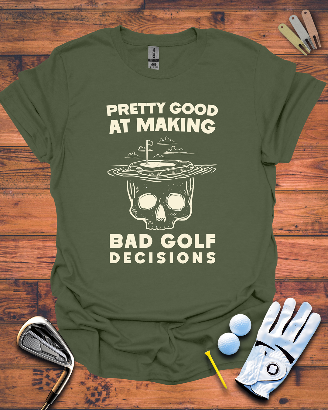 Pretty Good at Bad Golf Decisions - Golf T-Shirt, Funny Golf Gift T-Shirt