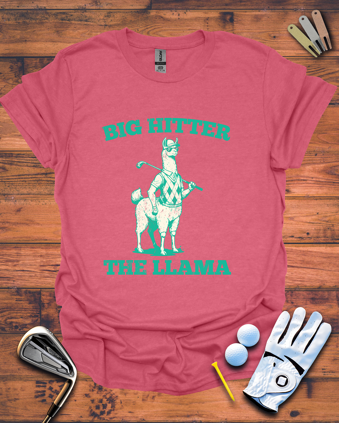 Big Hitter, The Llama: Funny Golf Gift T-Shirt