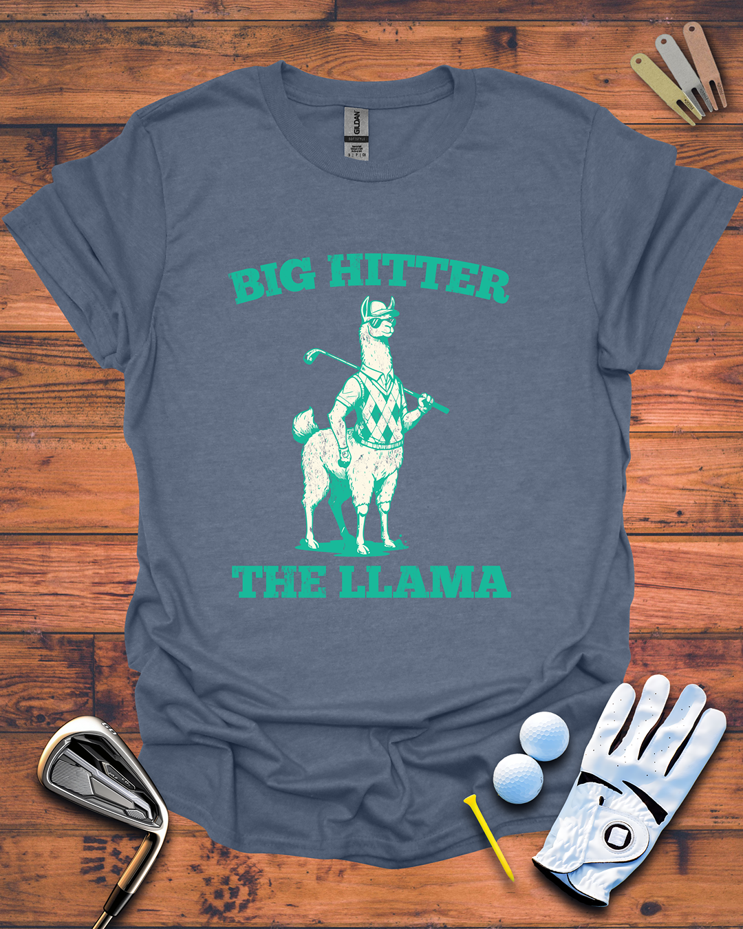 Big Hitter, The Llama: Funny Golf Gift T-Shirt
