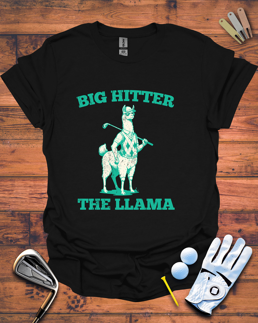 Big Hitter, The Llama: Funny Golf Gift T-Shirt