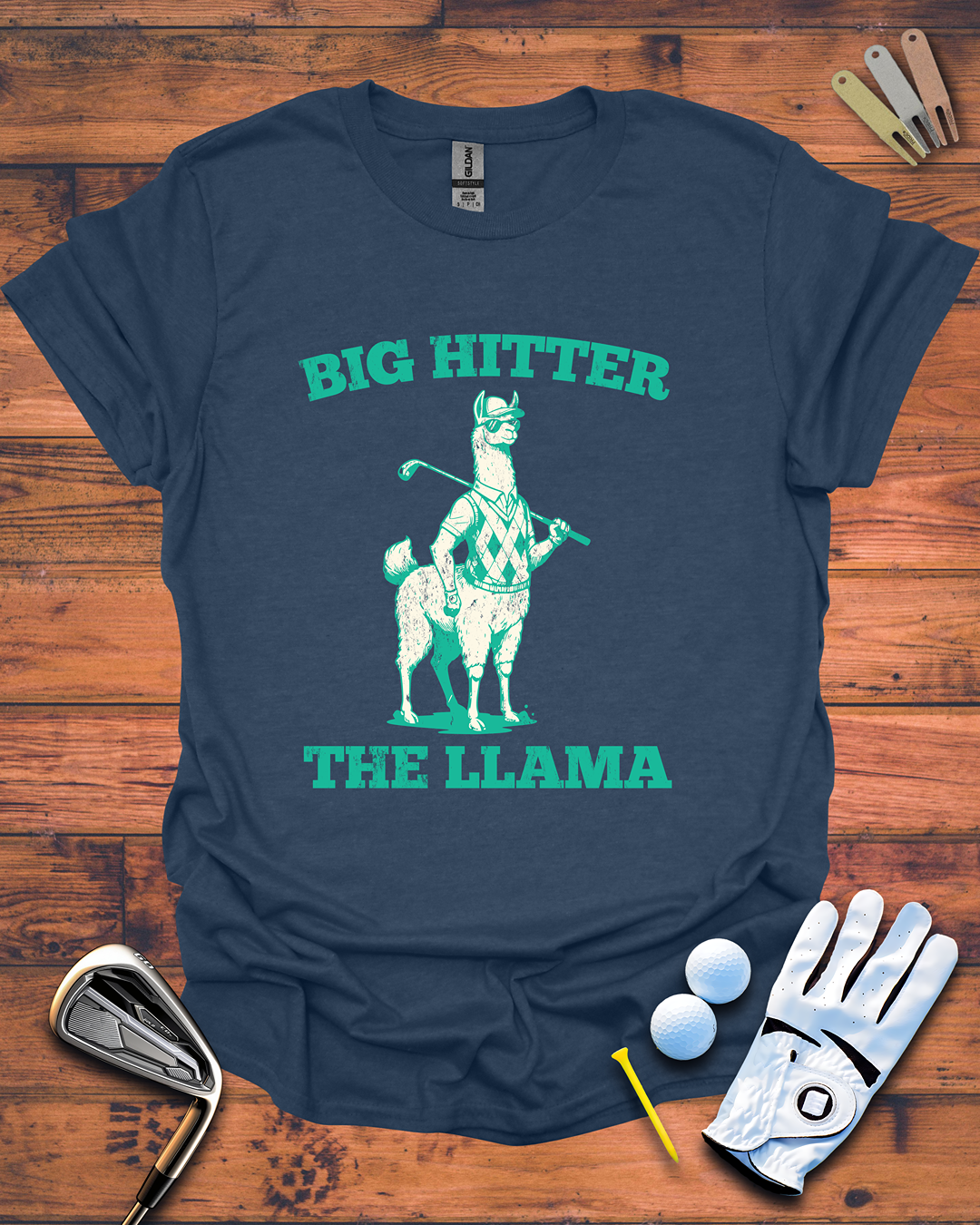 Big Hitter, The Llama: Funny Golf Gift T-Shirt