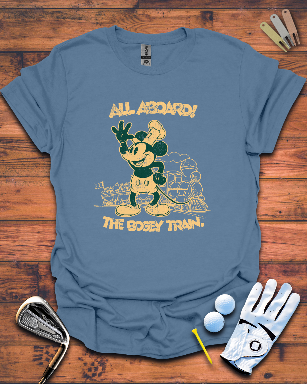 All Aboard! The Bogey Train - Golf T-Shirt, Funny Golf Gift T-Shirt