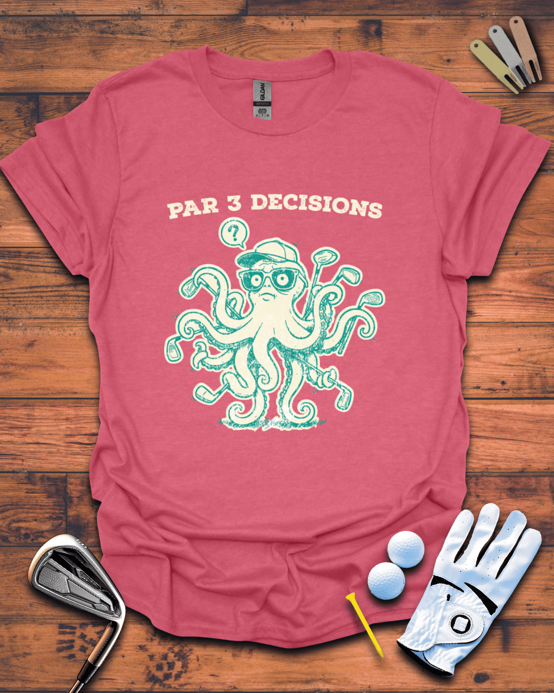 Par 3 Decisions: Funny Golf Gift T-Shirt