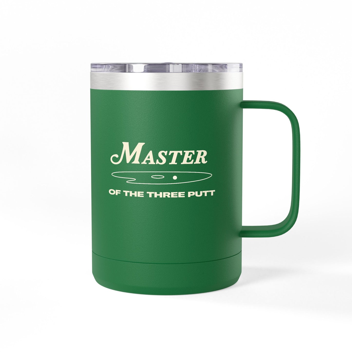 Golf Mug Tumbler – "Master of the Three Putt" 15oz Insulated Coffee Mug