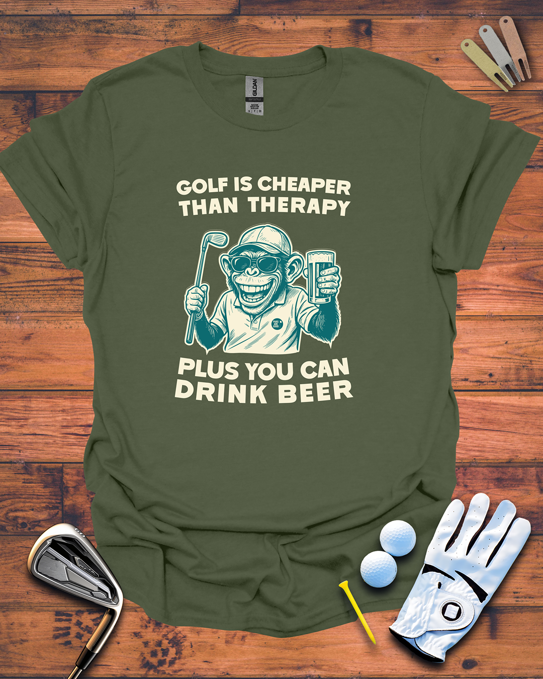 Golf Is Cheaper Than Therapy: Unisex Softstyle T-Shirt, Funny Golf Gift T-Shirt