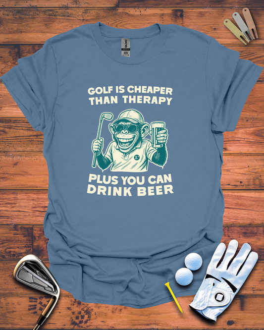 Golf Is Cheaper Than Therapy: Unisex Softstyle T-Shirt, Funny Golf Gift T-Shirt