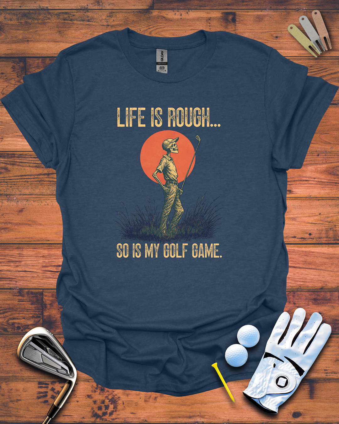Life Is Rough, So Is My Golf Game: Unisex Softstyle T-Shirt, Funny Golf Gift T-Shirt