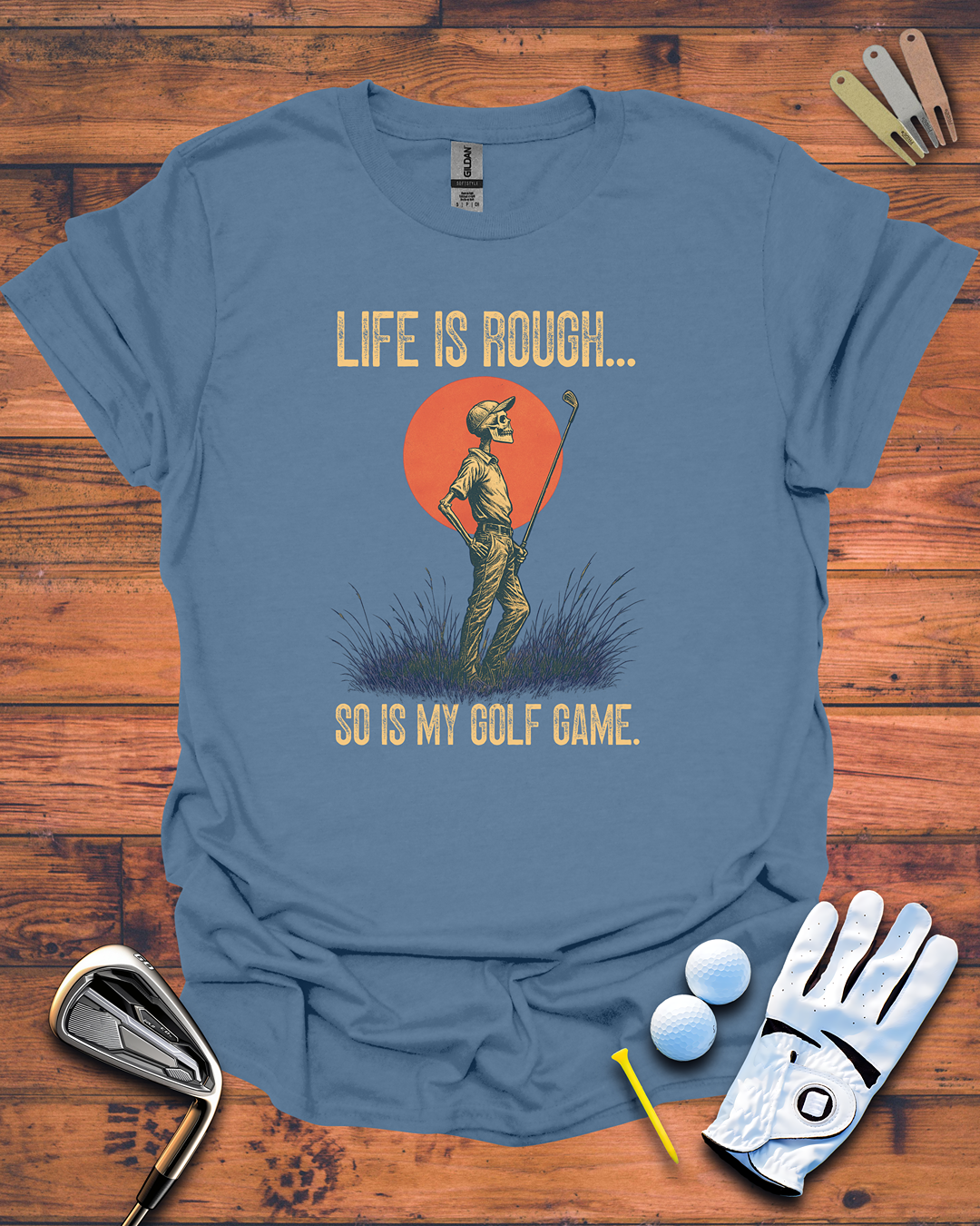 Life Is Rough, So Is My Golf Game: Unisex Softstyle T-Shirt, Funny Golf Gift T-Shirt