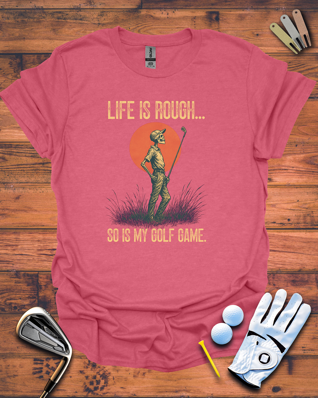 Life Is Rough, So Is My Golf Game: Unisex Softstyle T-Shirt, Funny Golf Gift T-Shirt