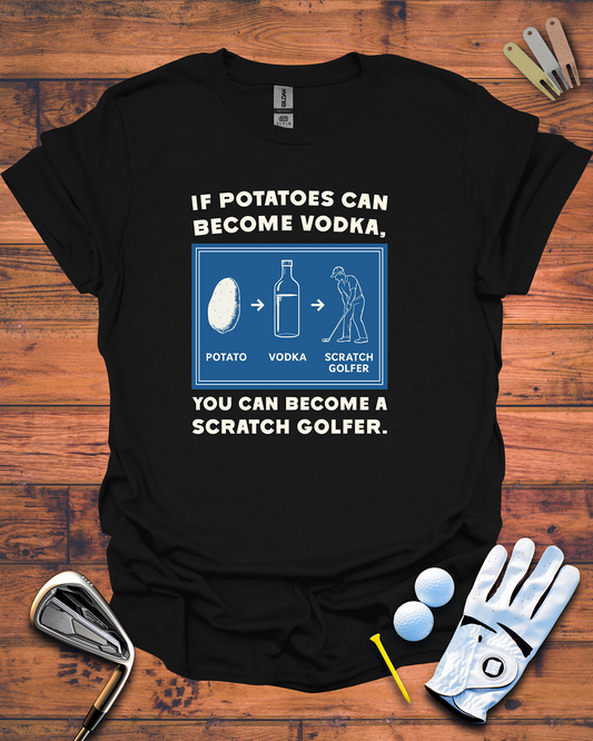 Scratch Golfer T-Shirt, Funny Golf Gift T-Shirt