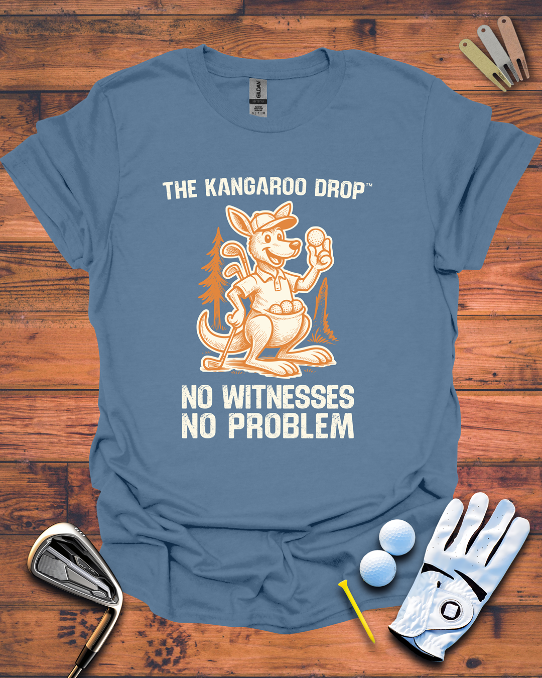 The Kangaroo Drop: Funny Golf Gift T-Shirt