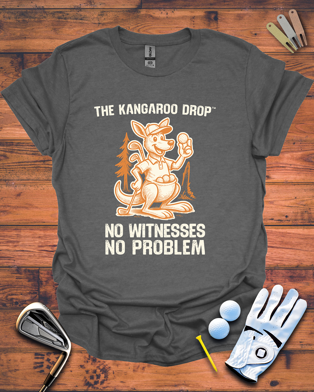 The Kangaroo Drop: Funny Golf Gift T-Shirt