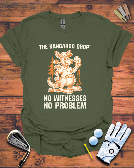 The Kangaroo Drop: Funny Golf Gift T-Shirt