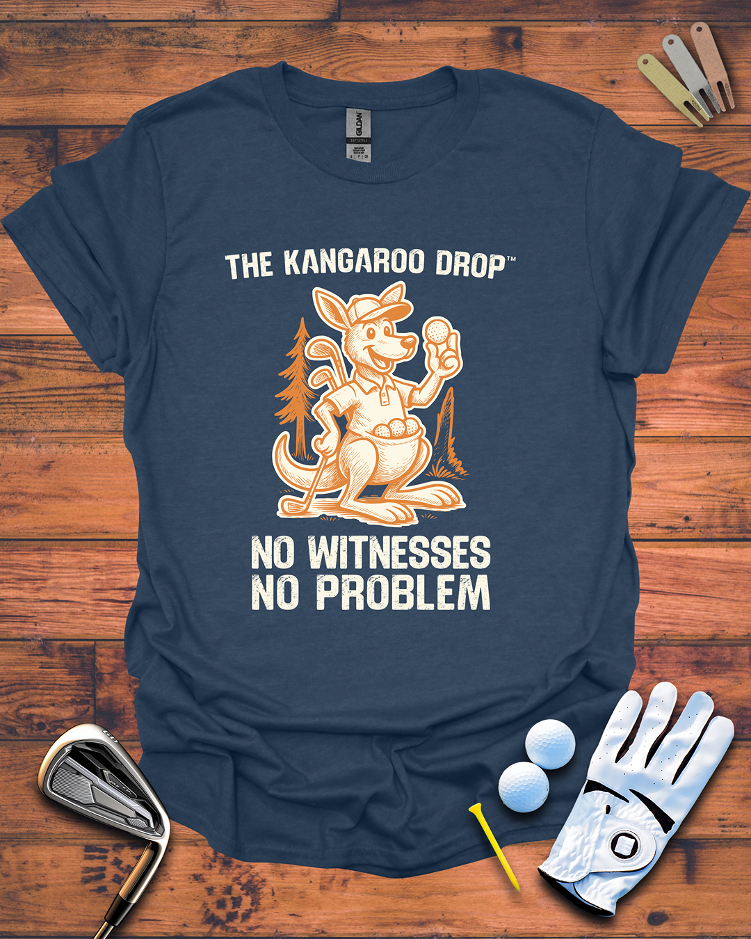 The Kangaroo Drop: Funny Golf Gift T-Shirt