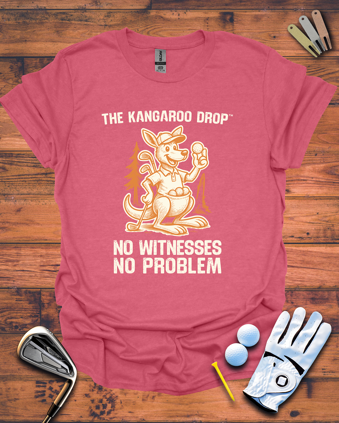 The Kangaroo Drop: Funny Golf Gift T-Shirt