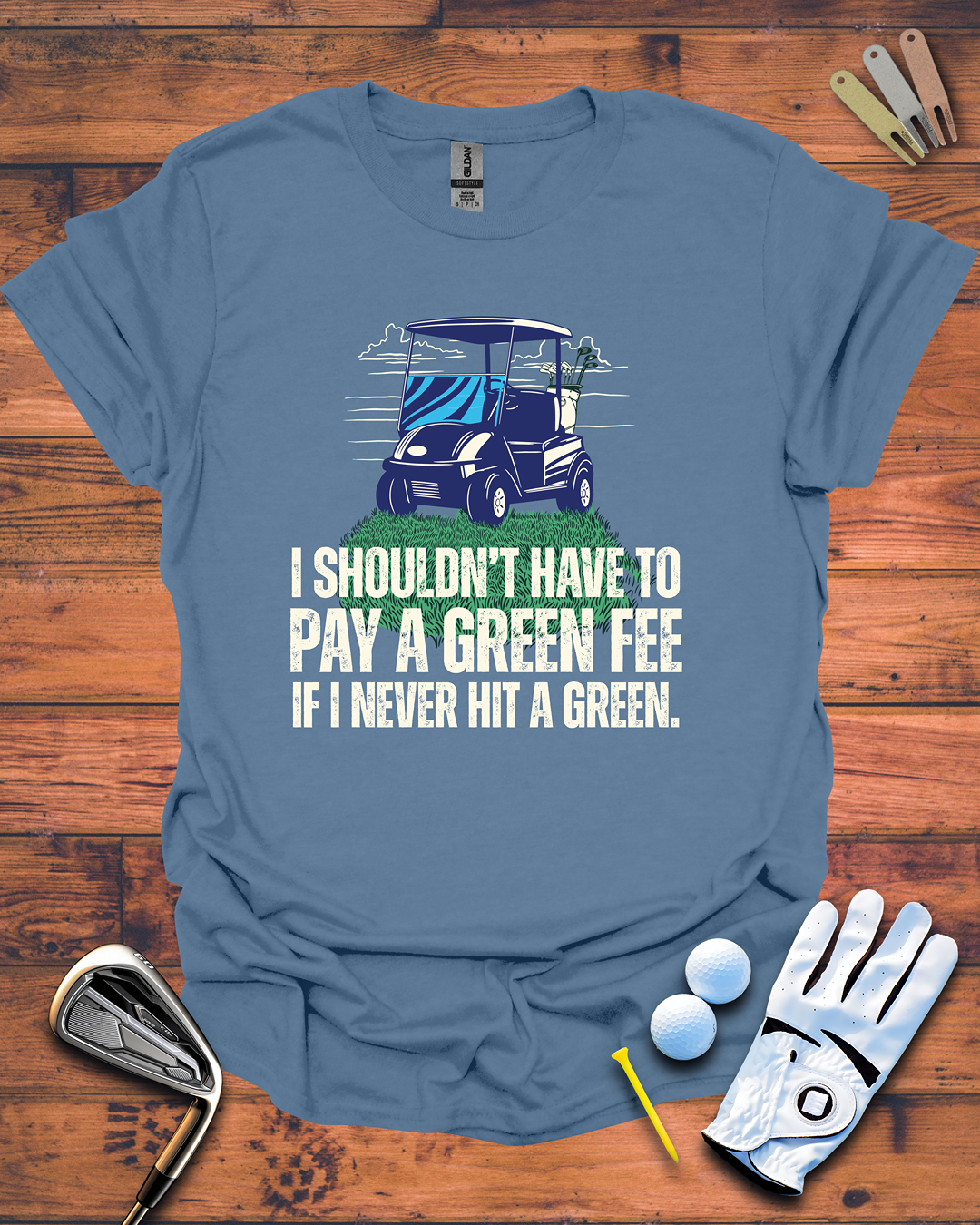 No Green, No Fee: Funny Golf Gift T-Shirt