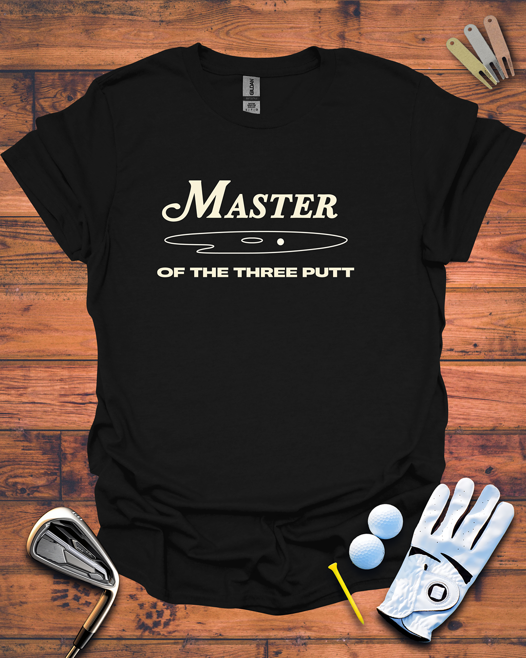 Master of the Three Putt - Golf T-Shirt, Funny Golf Gift T-Shirt