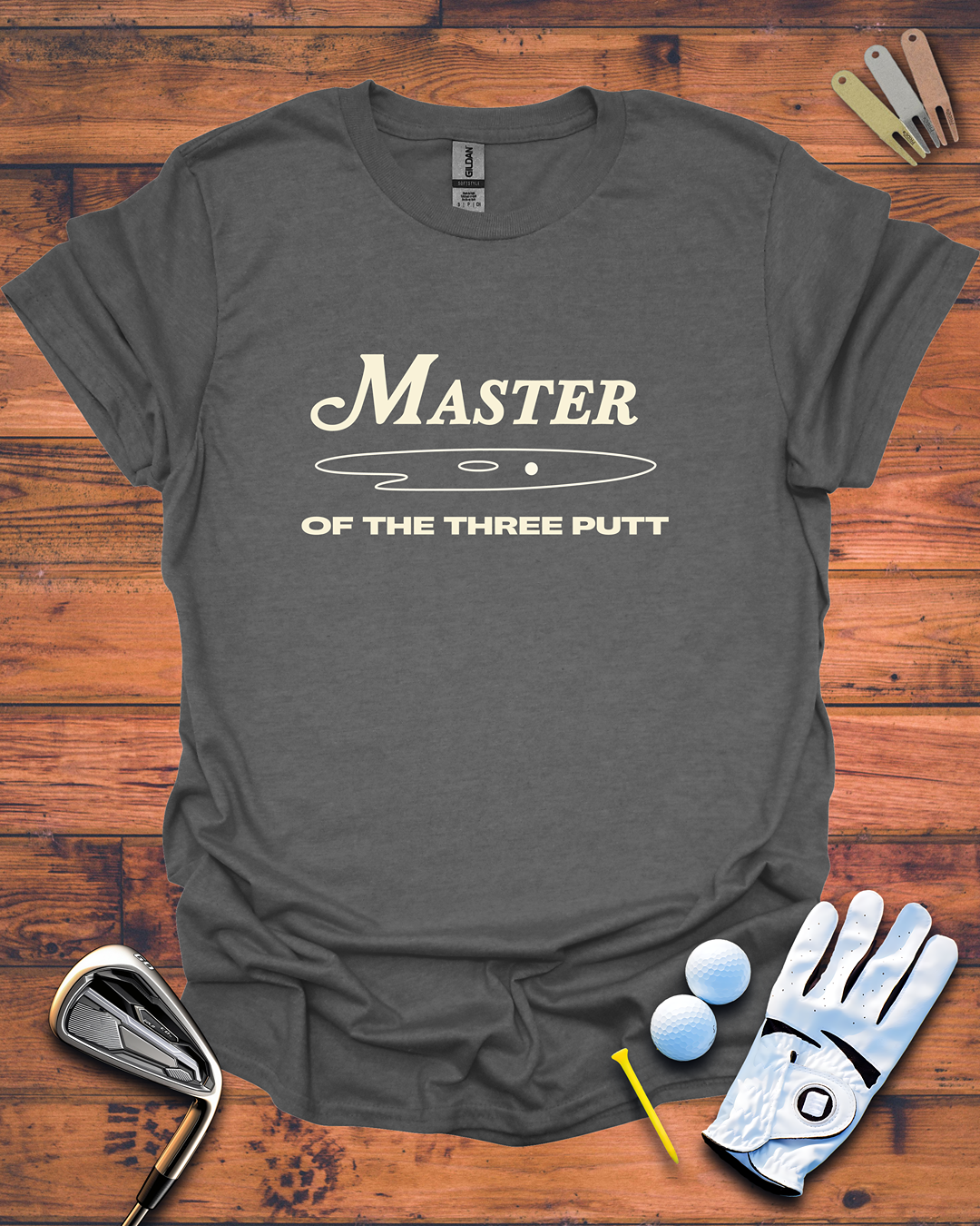 Master of the Three Putt - Golf T-Shirt, Funny Golf Gift T-Shirt