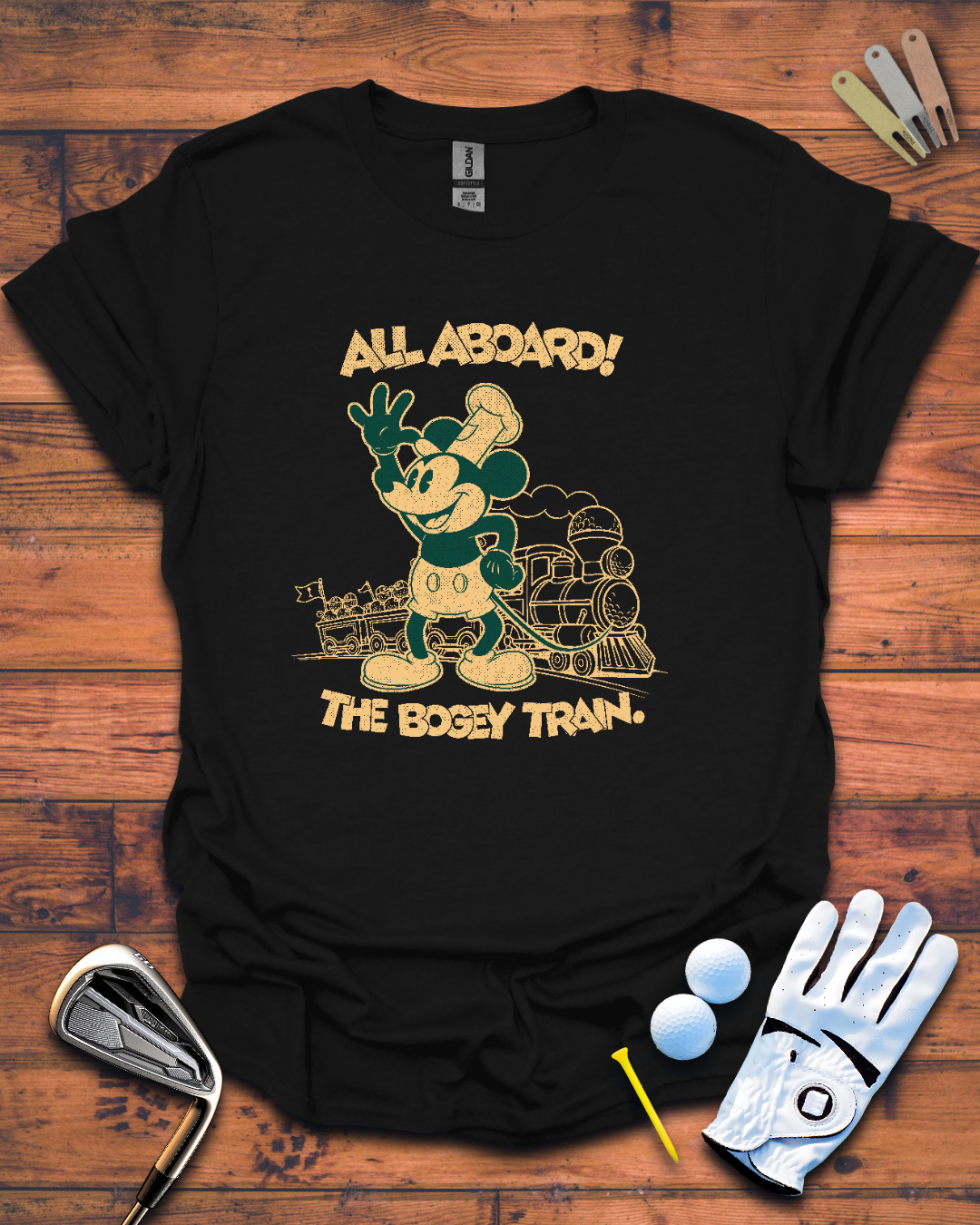 All Aboard! The Bogey Train - Golf T-Shirt, Funny Golf Gift T-Shirt