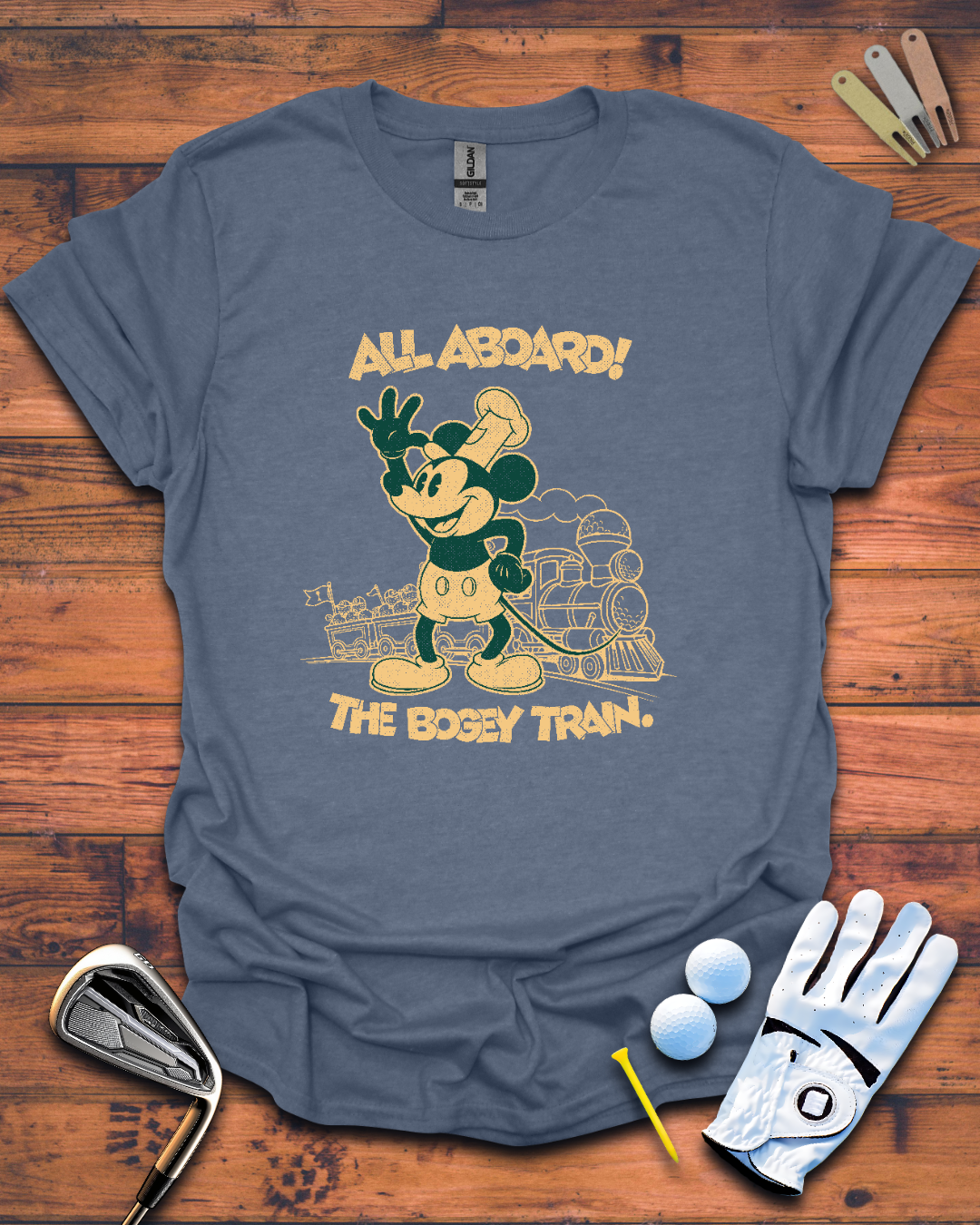 All Aboard! The Bogey Train - Golf T-Shirt, Funny Golf Gift T-Shirt