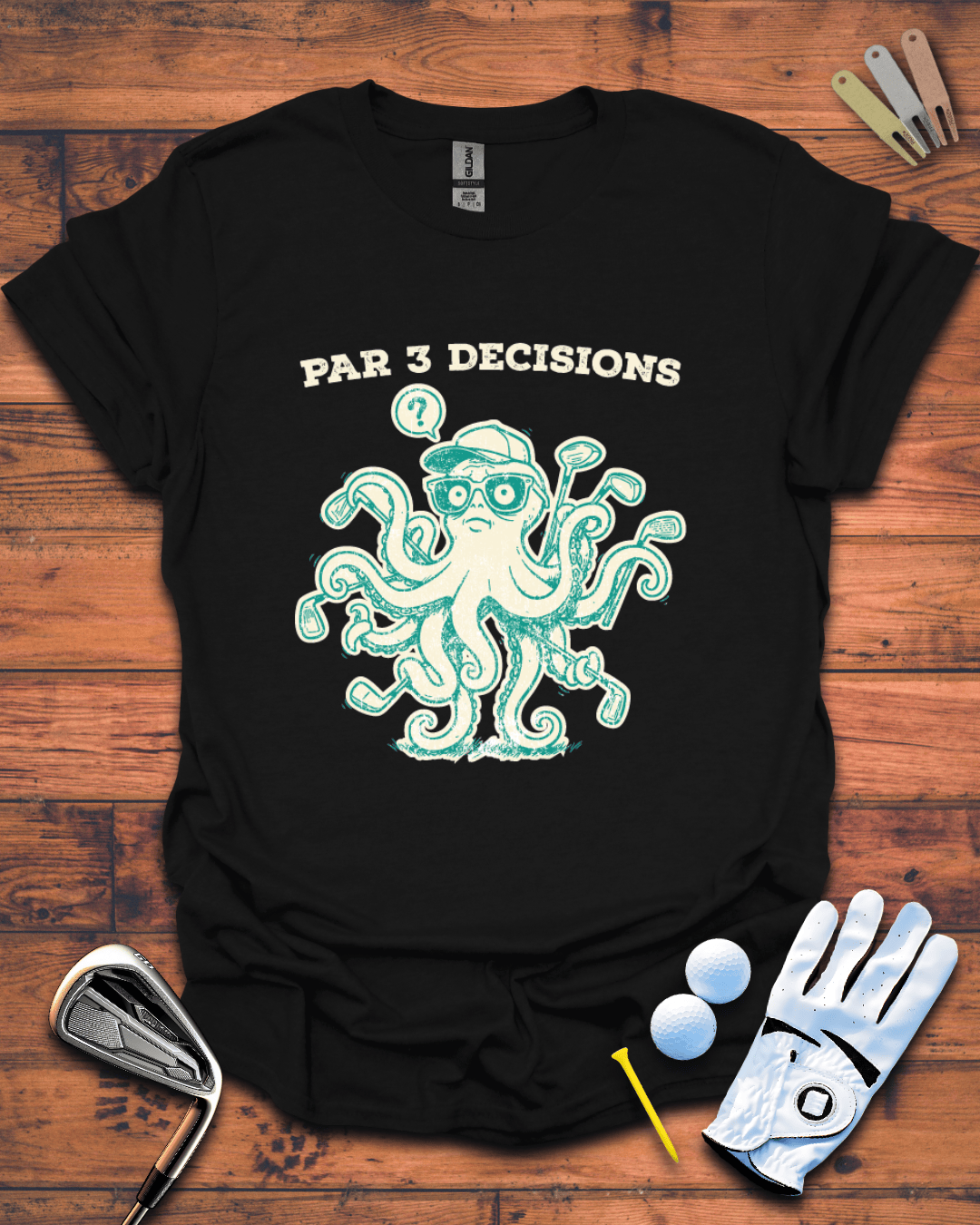 Par 3 Decisions: Funny Golf Gift T-Shirt