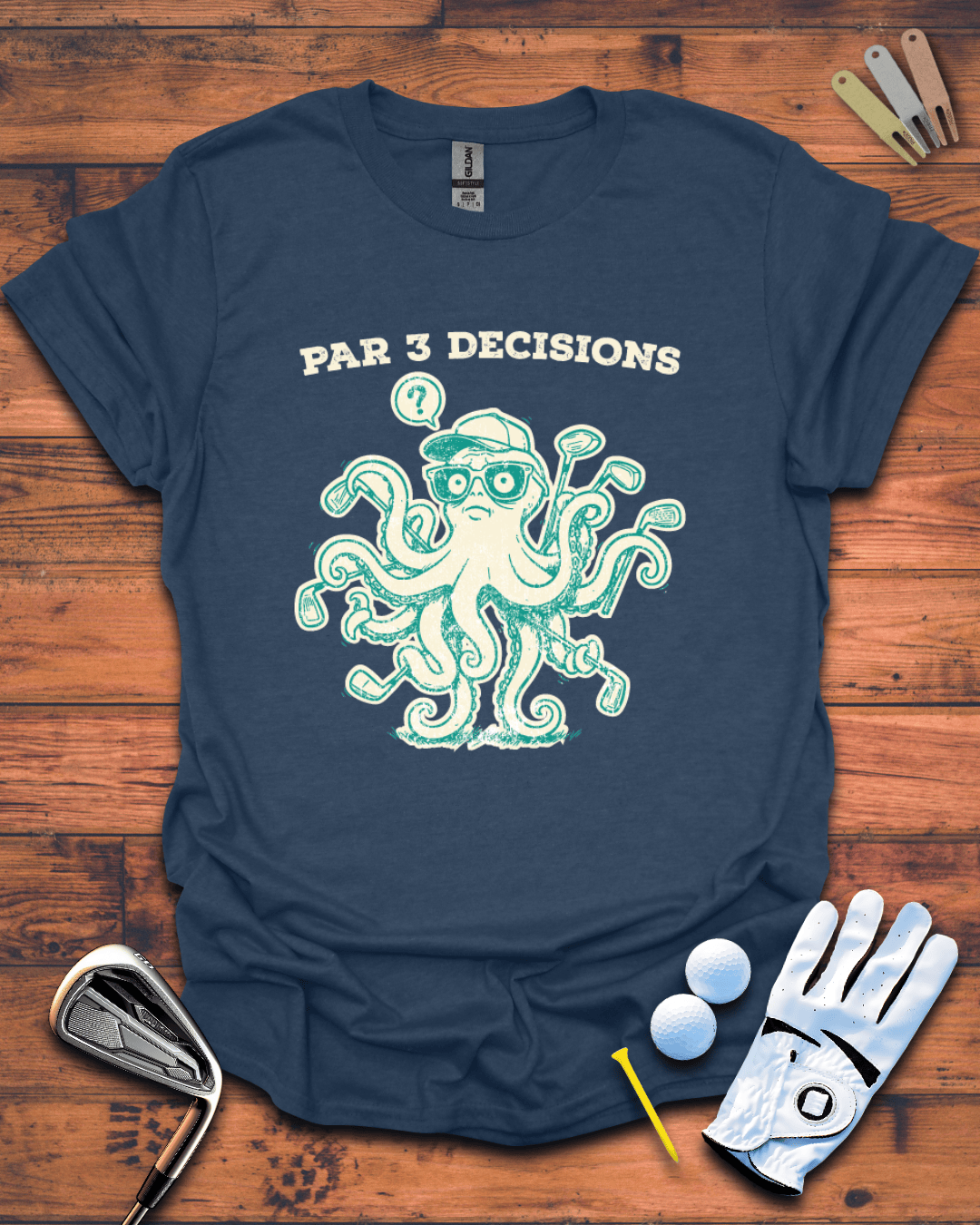 Par 3 Decisions: Funny Golf Gift T-Shirt