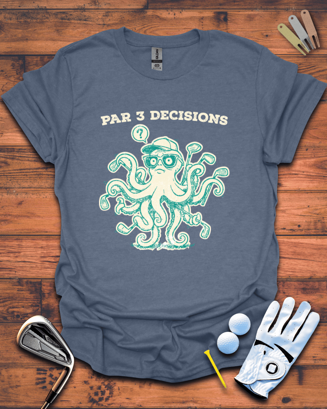 Par 3 Decisions: Funny Golf Gift T-Shirt