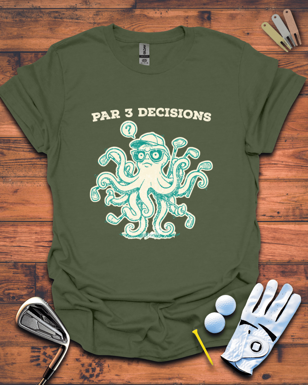 Par 3 Decisions: Funny Golf Gift T-Shirt