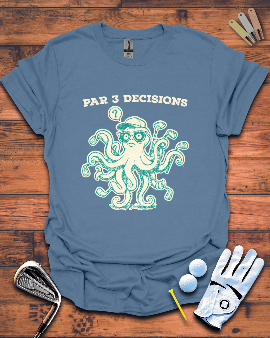 Par 3 Decisions: Funny Golf Gift T-Shirt