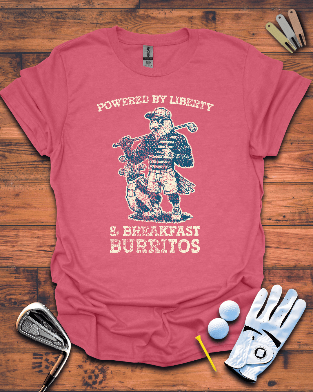 Liberty and Burritos - Golf T-Shirt