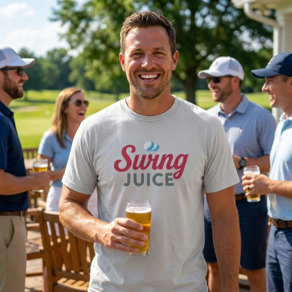 Swing Juice T-Shirt — Golf Drinking Tee