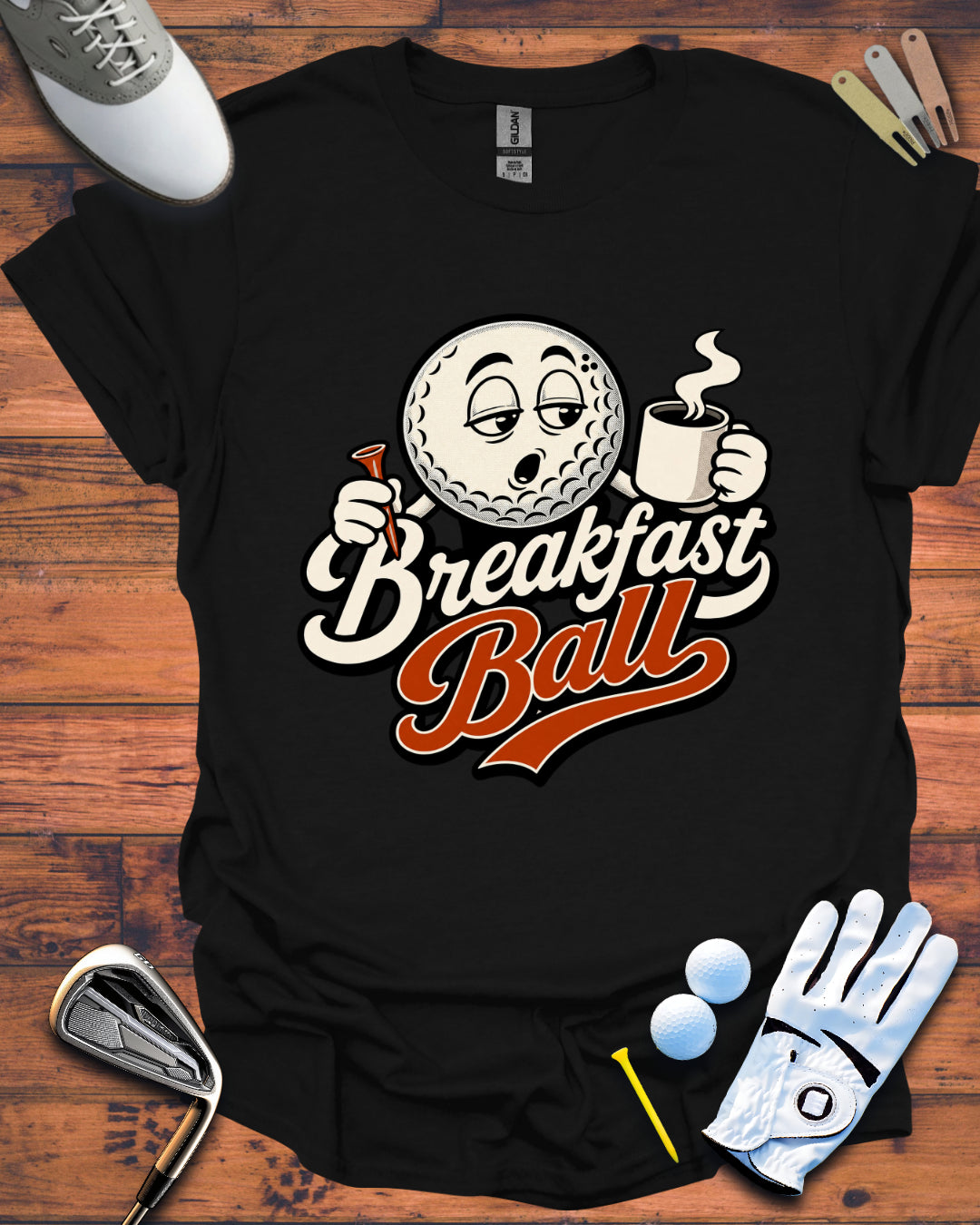 Breakfast Ball - golf t-shirt