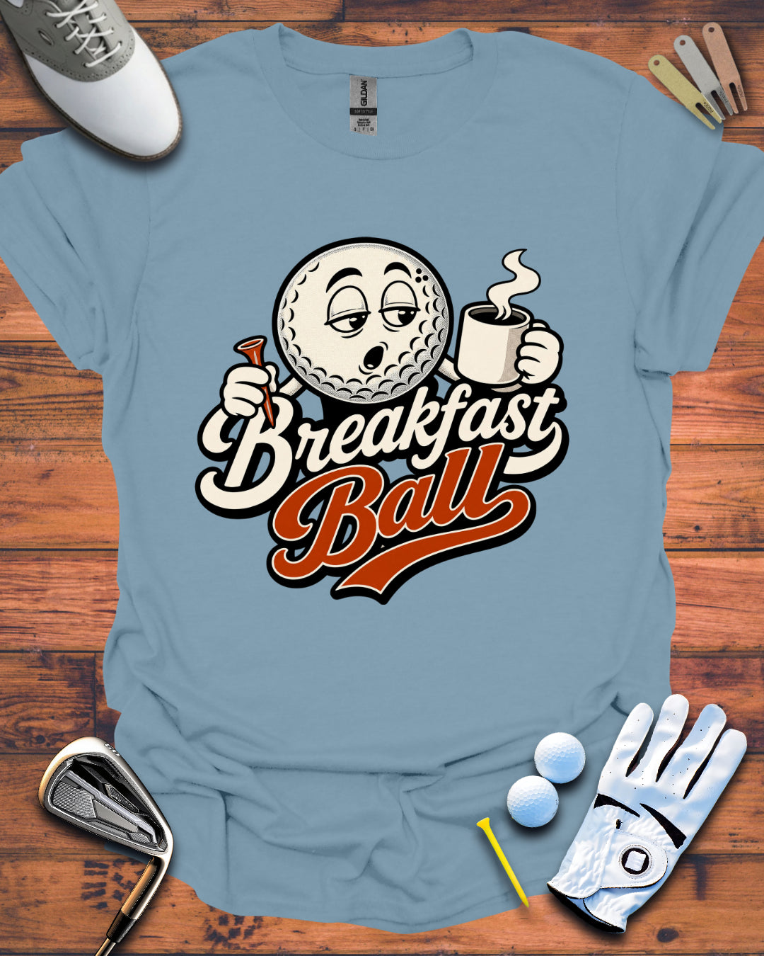 Breakfast Ball - golf t-shirt