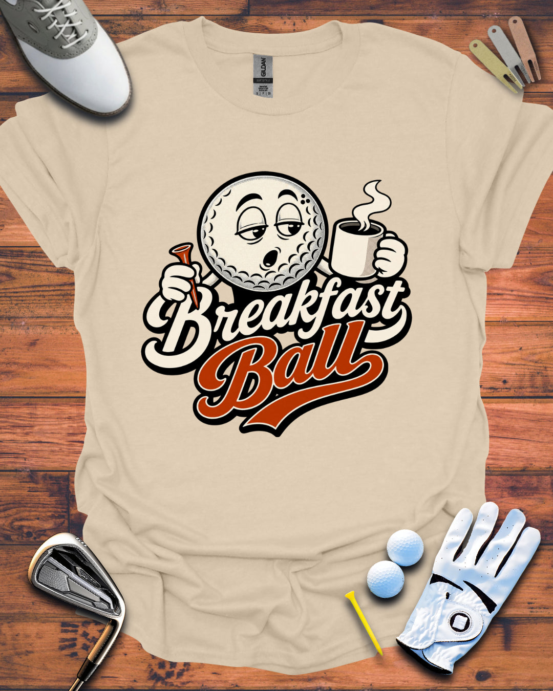 Breakfast Ball - golf t-shirt