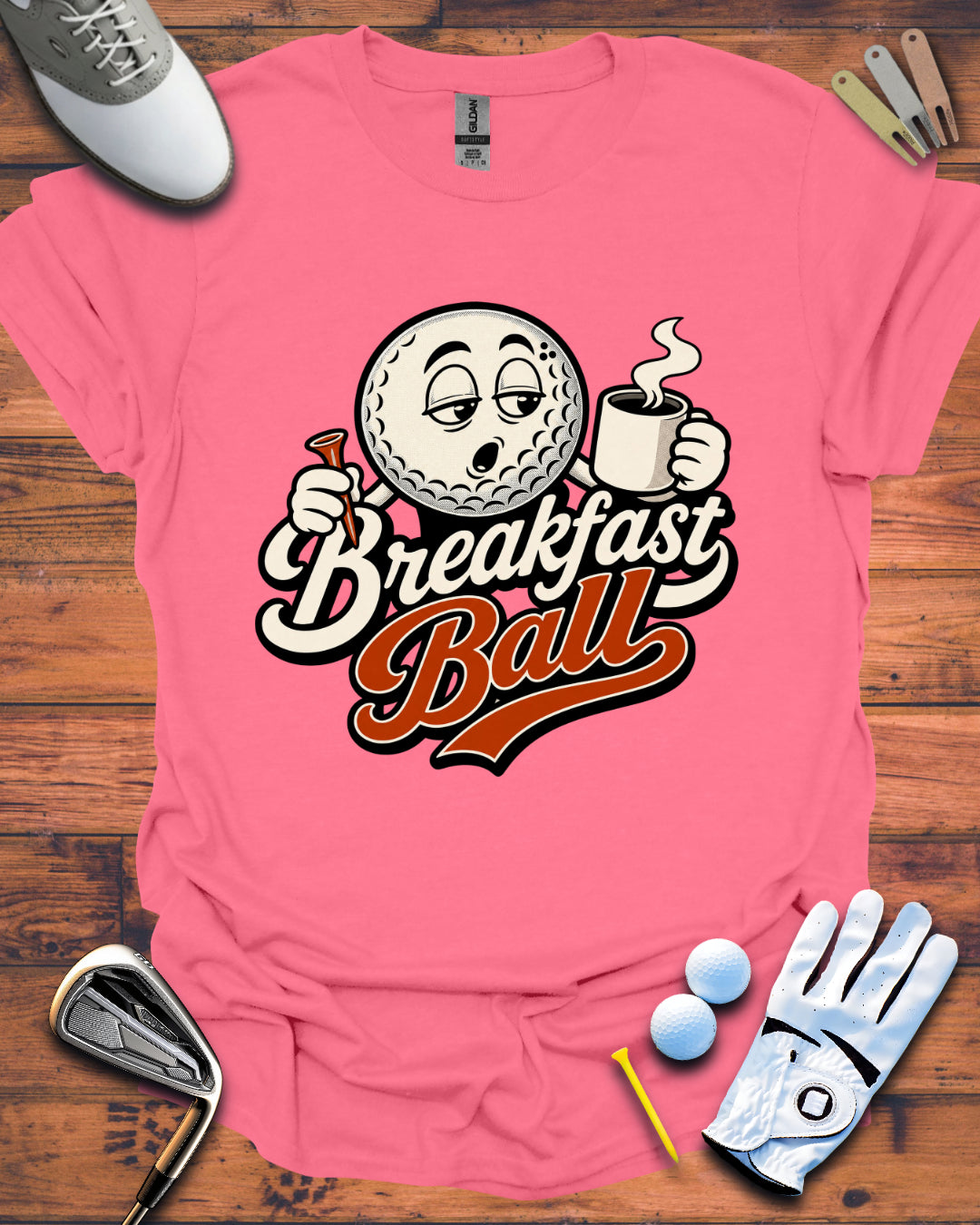 Breakfast Ball - golf t-shirt